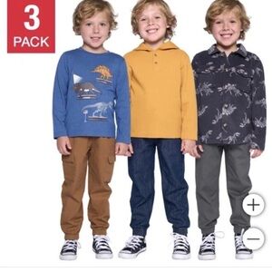 3-Pack Pekkle Kids' Long Sleeve Top size 4T NWT
